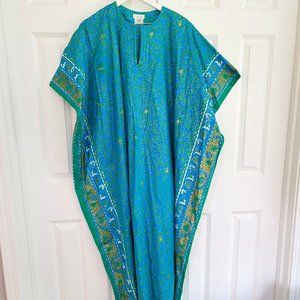 AMAZING!! VINTAGE COTTON CAFTAN Mumu  L/ XL/OS